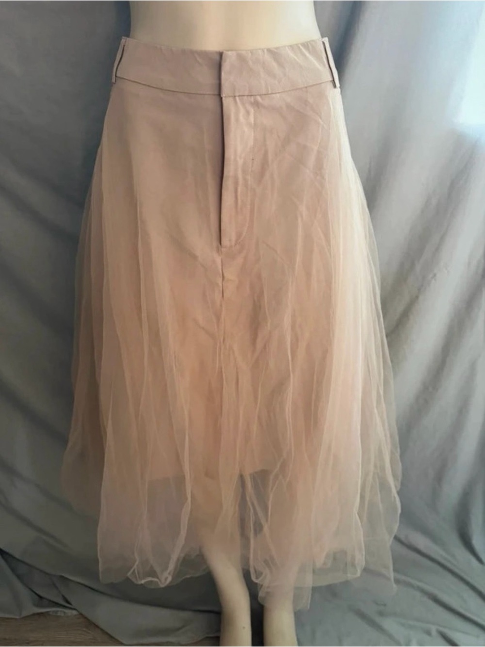 Women's Blush Midi Tulle Skirt